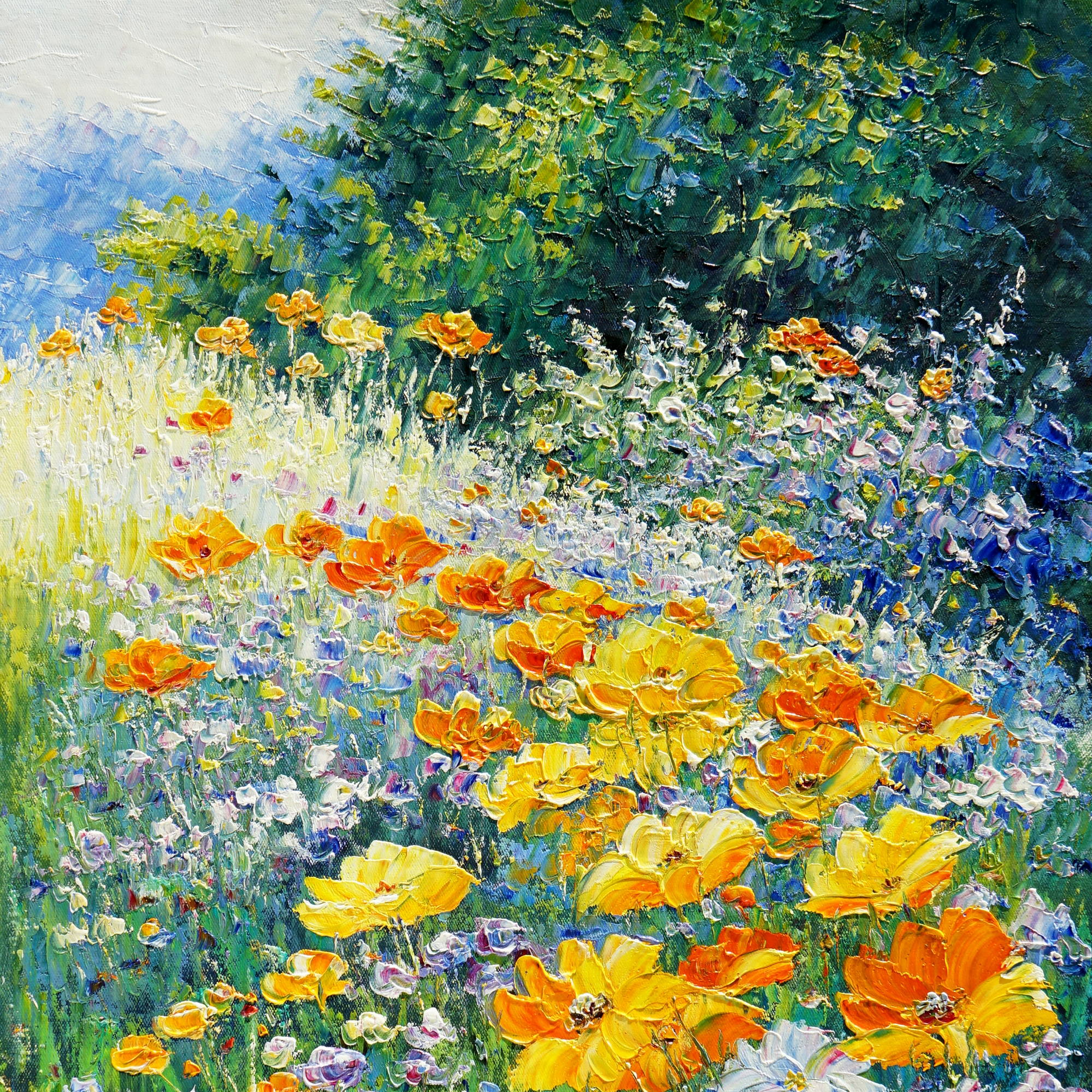 Dipinto Campi di fiori selvatici 50x70cm