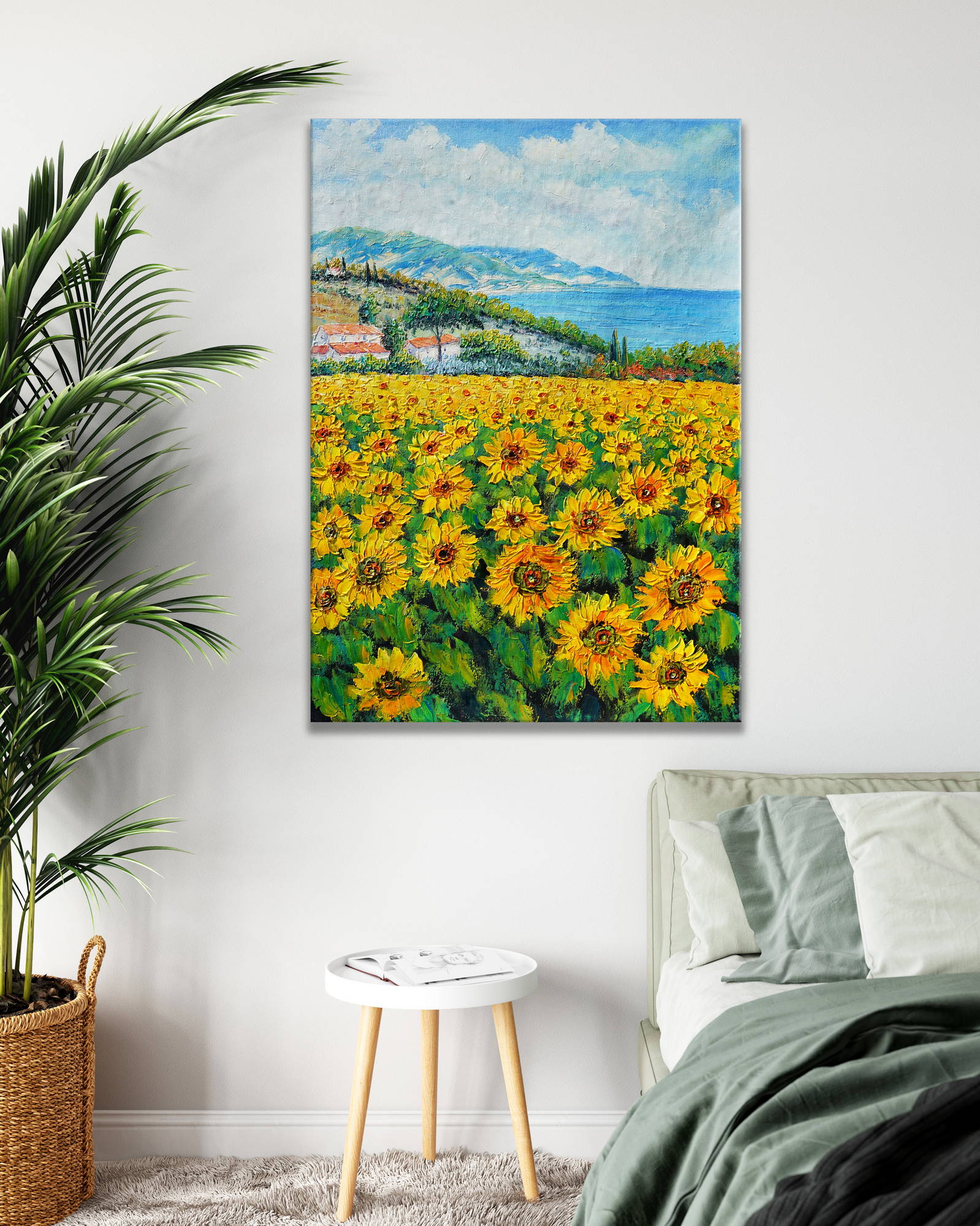 Dipinto a mano Campo di Girasoli 50x70cm