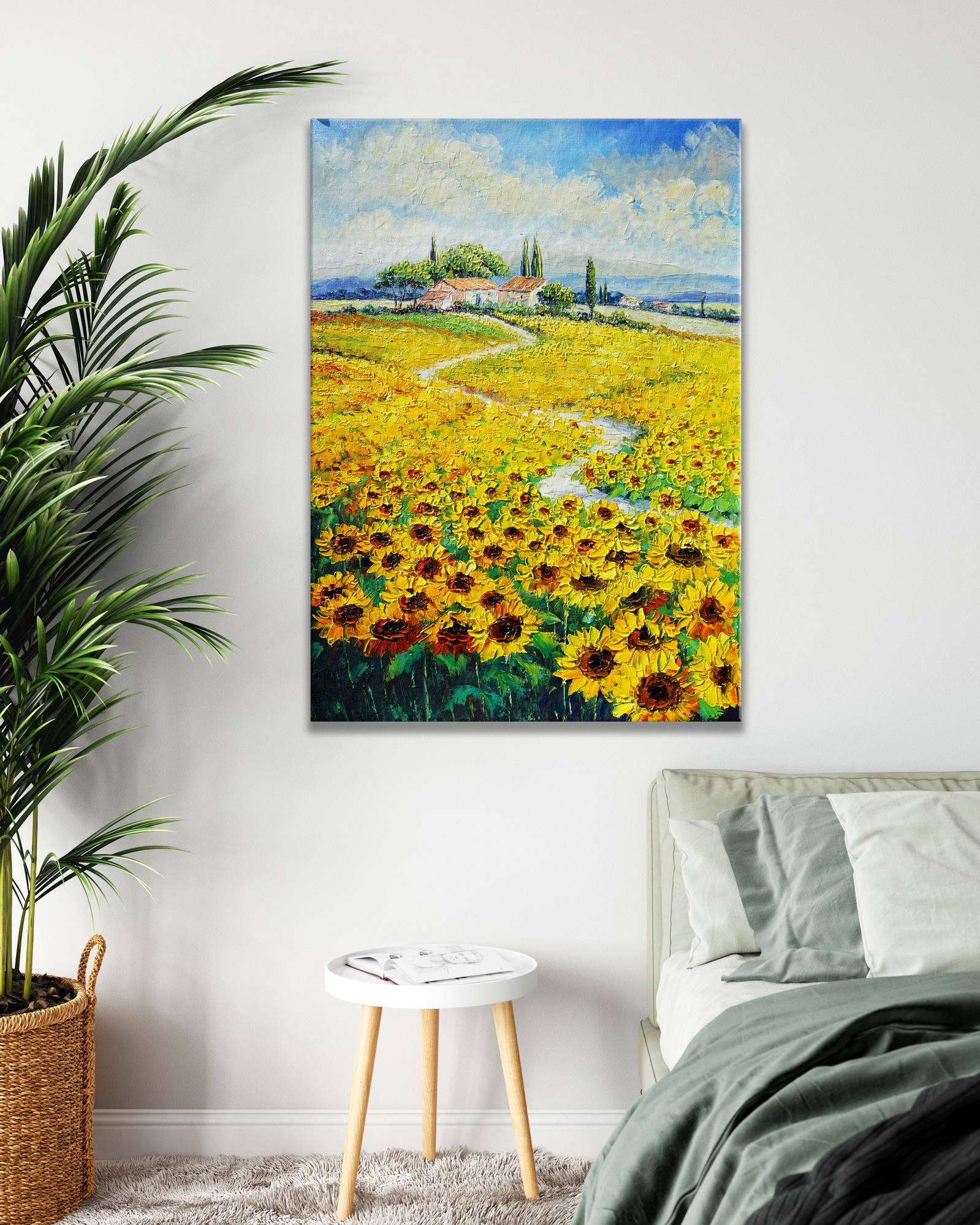 Dipinto a mano Campo di Girasoli 50x70cm