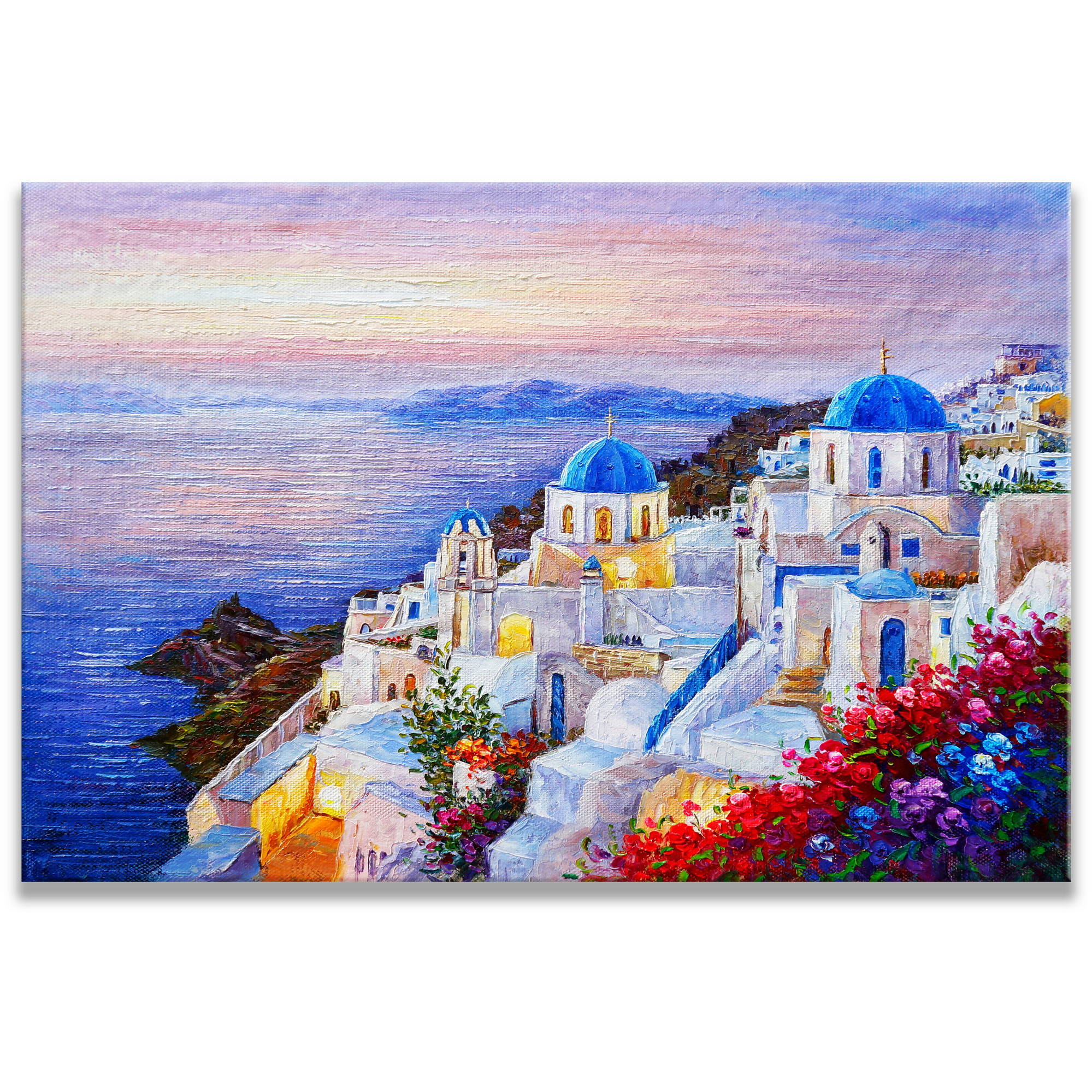 Dipinto di Santorini in Grecia