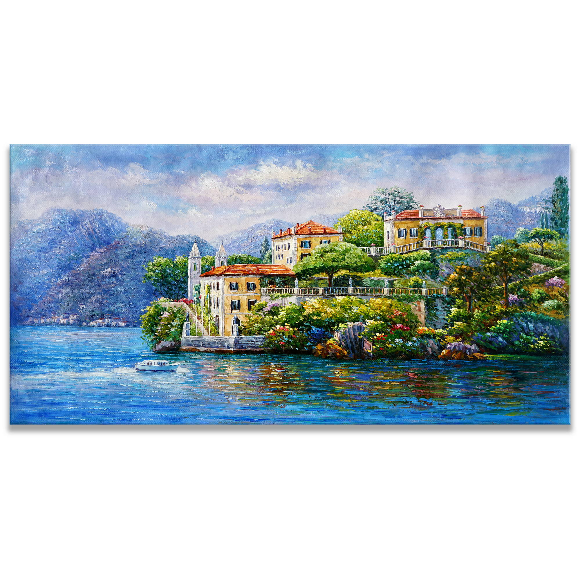 Dipinto della Villa del Balbianello sul Lago di Como