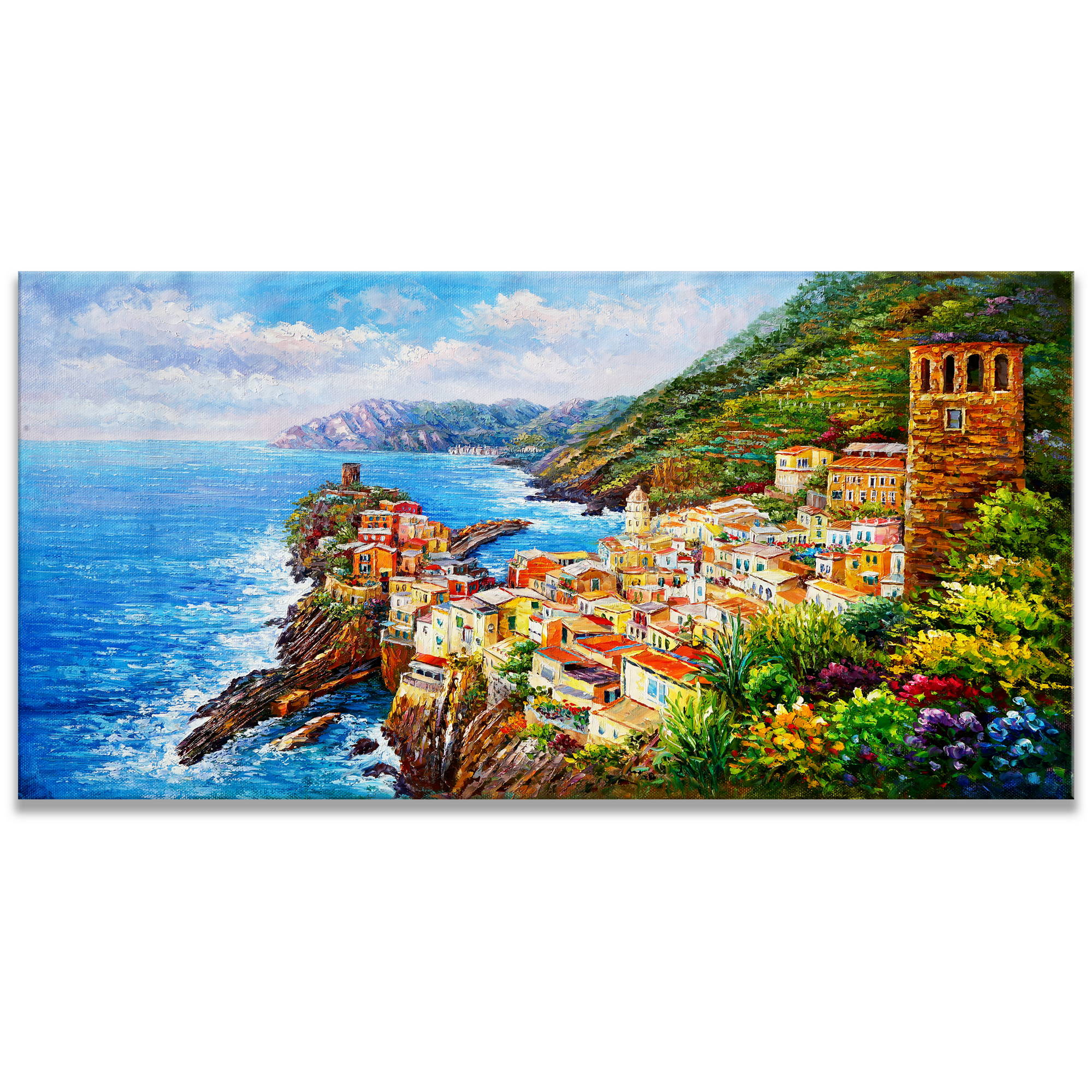 Dipinto del borgo di Vernazza nelle Cinque Terre