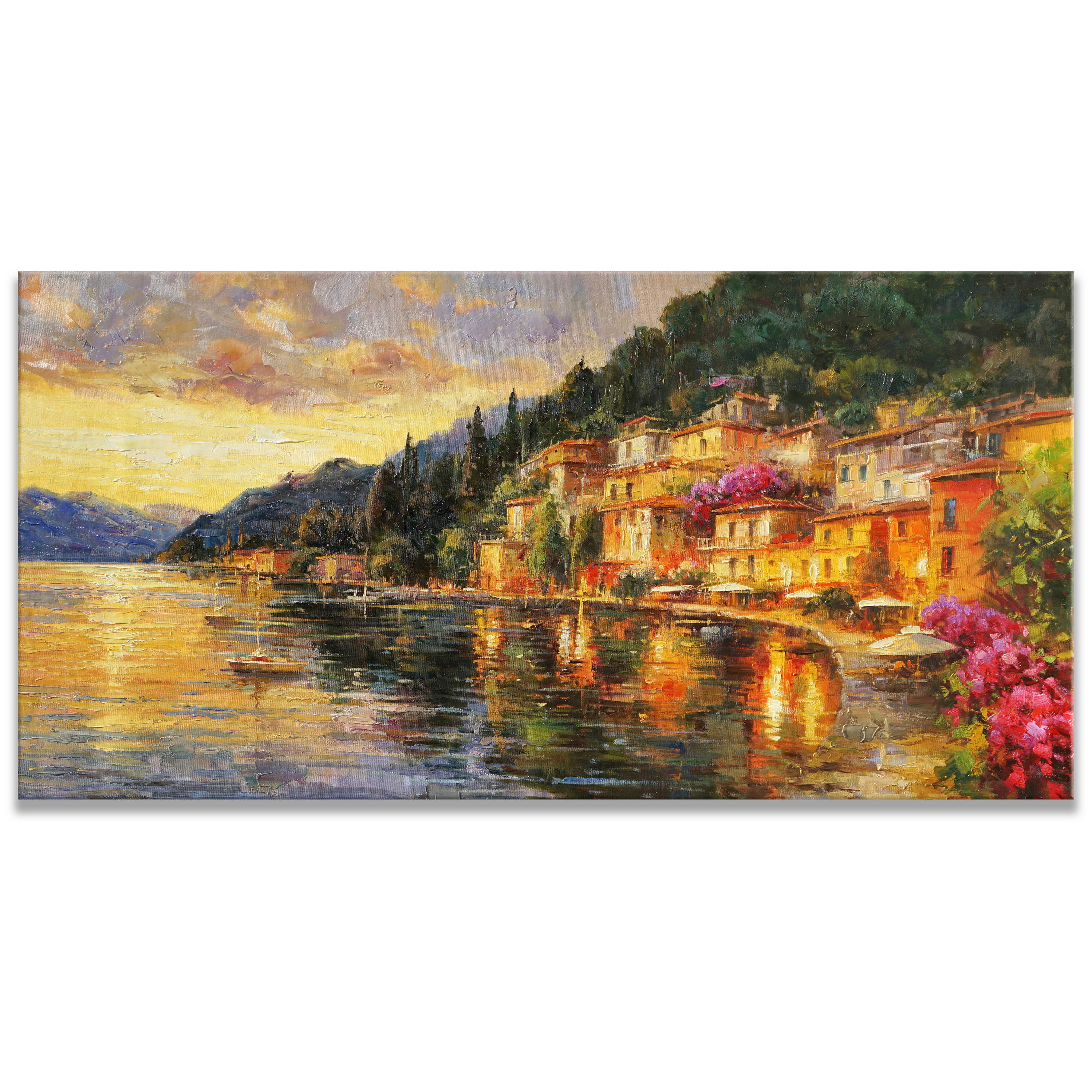 Dipinto di Varenna sul lago di Como