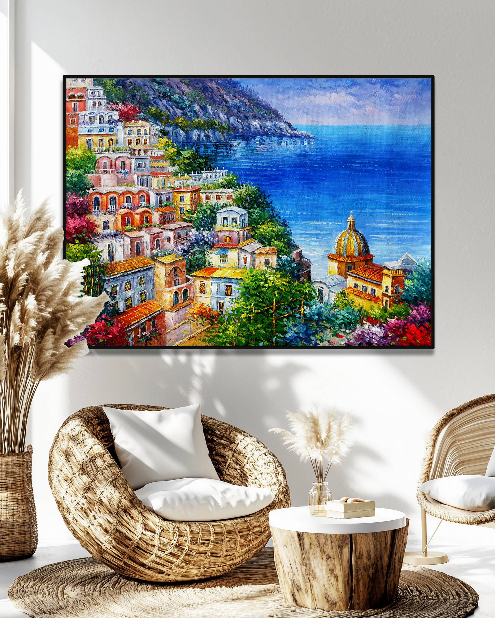 Dipinto a mano Positano 75x100cm