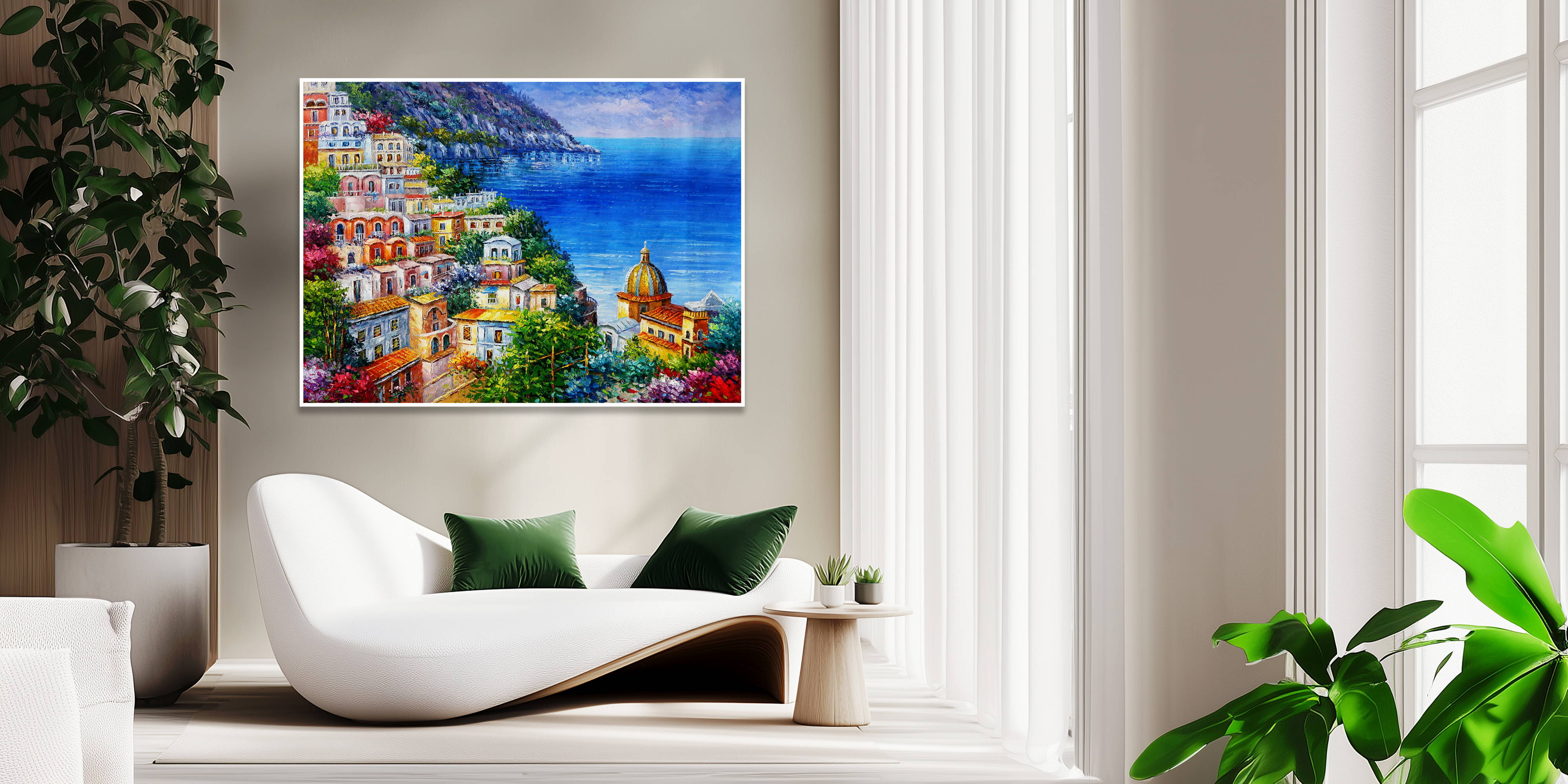 Dipinto a mano Positano 75x100cm