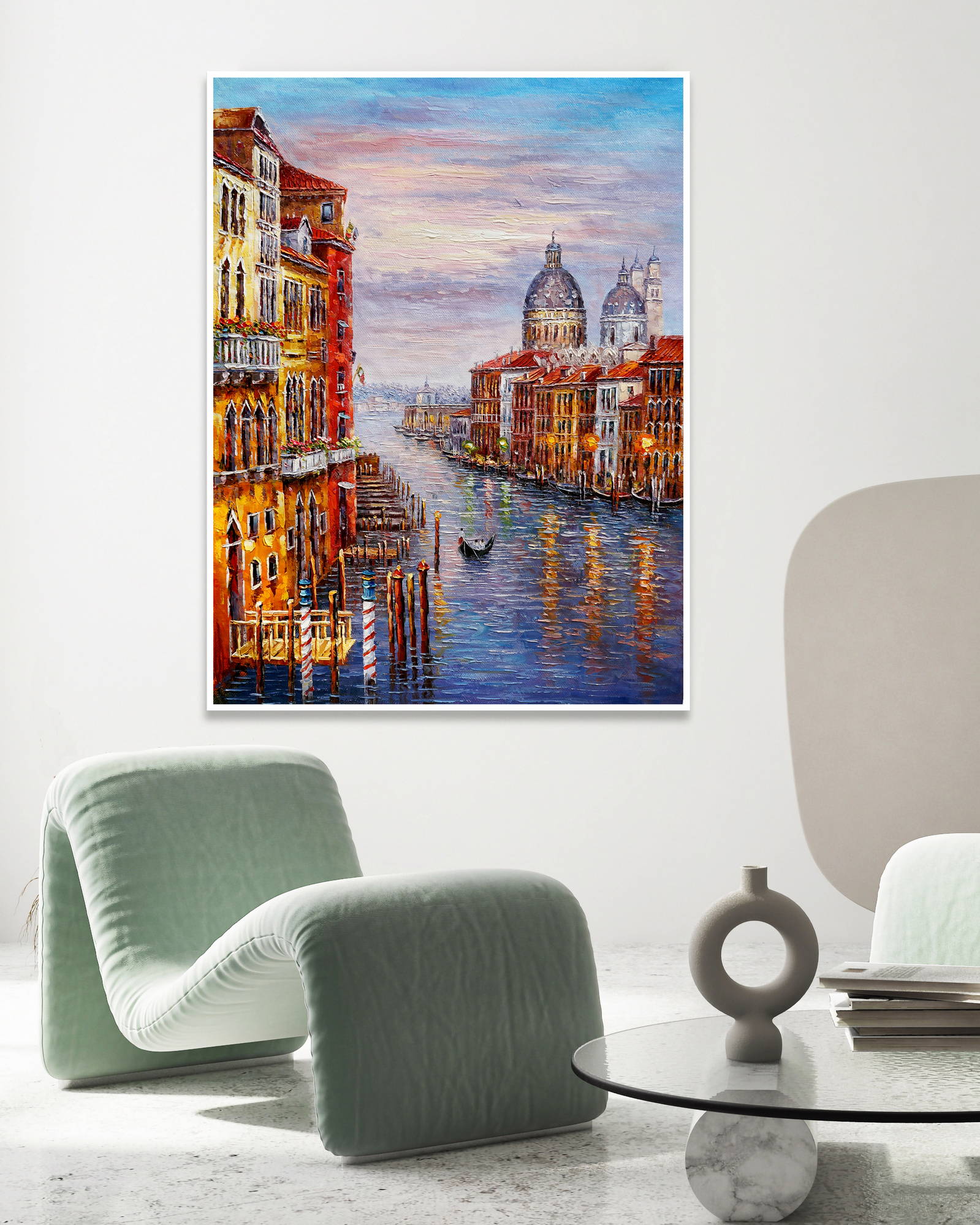 Dipinto a mano Canal Grande a Venezia 75x100cm