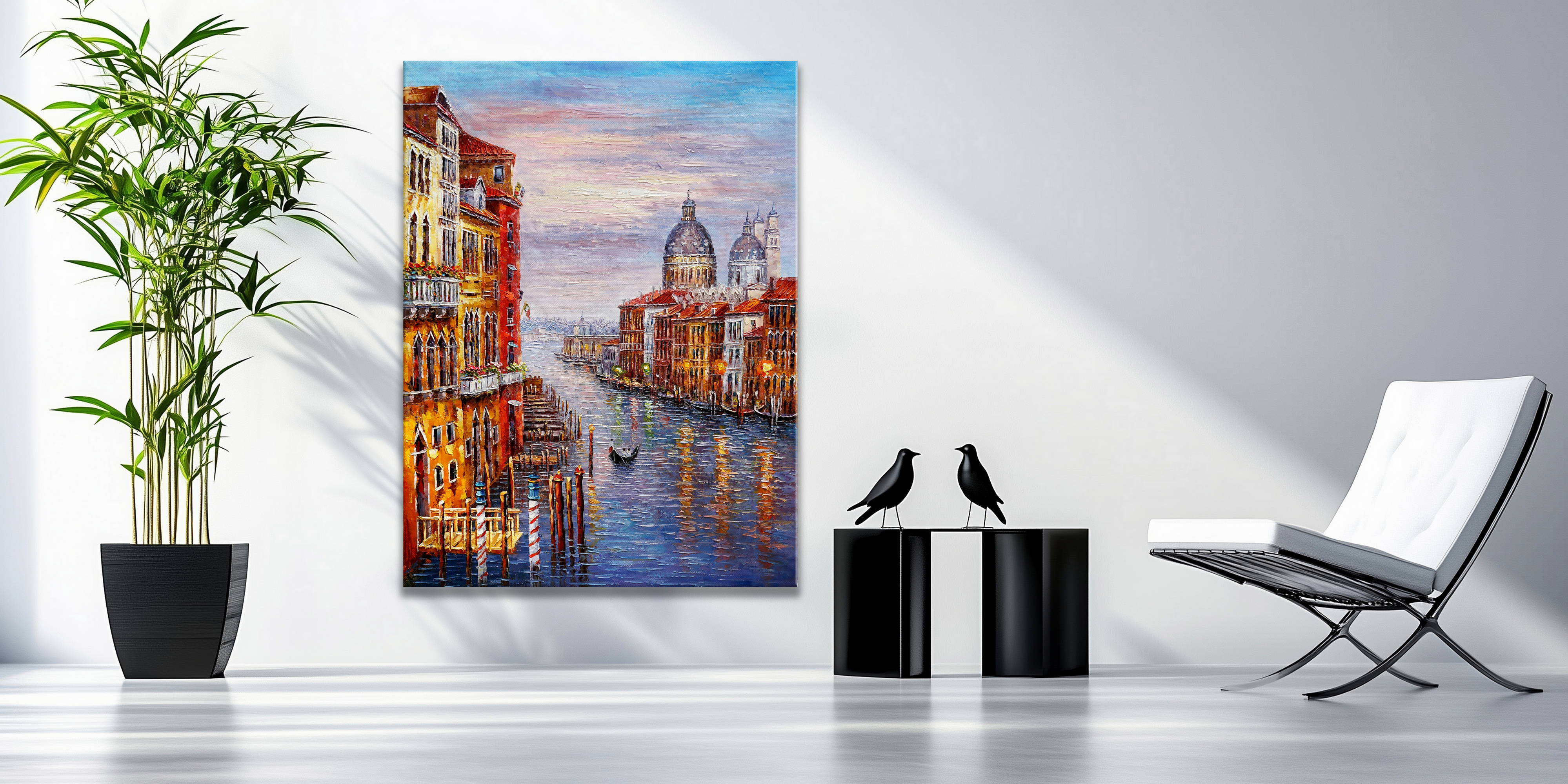 Dipinto a mano Canal Grande a Venezia 75x100cm