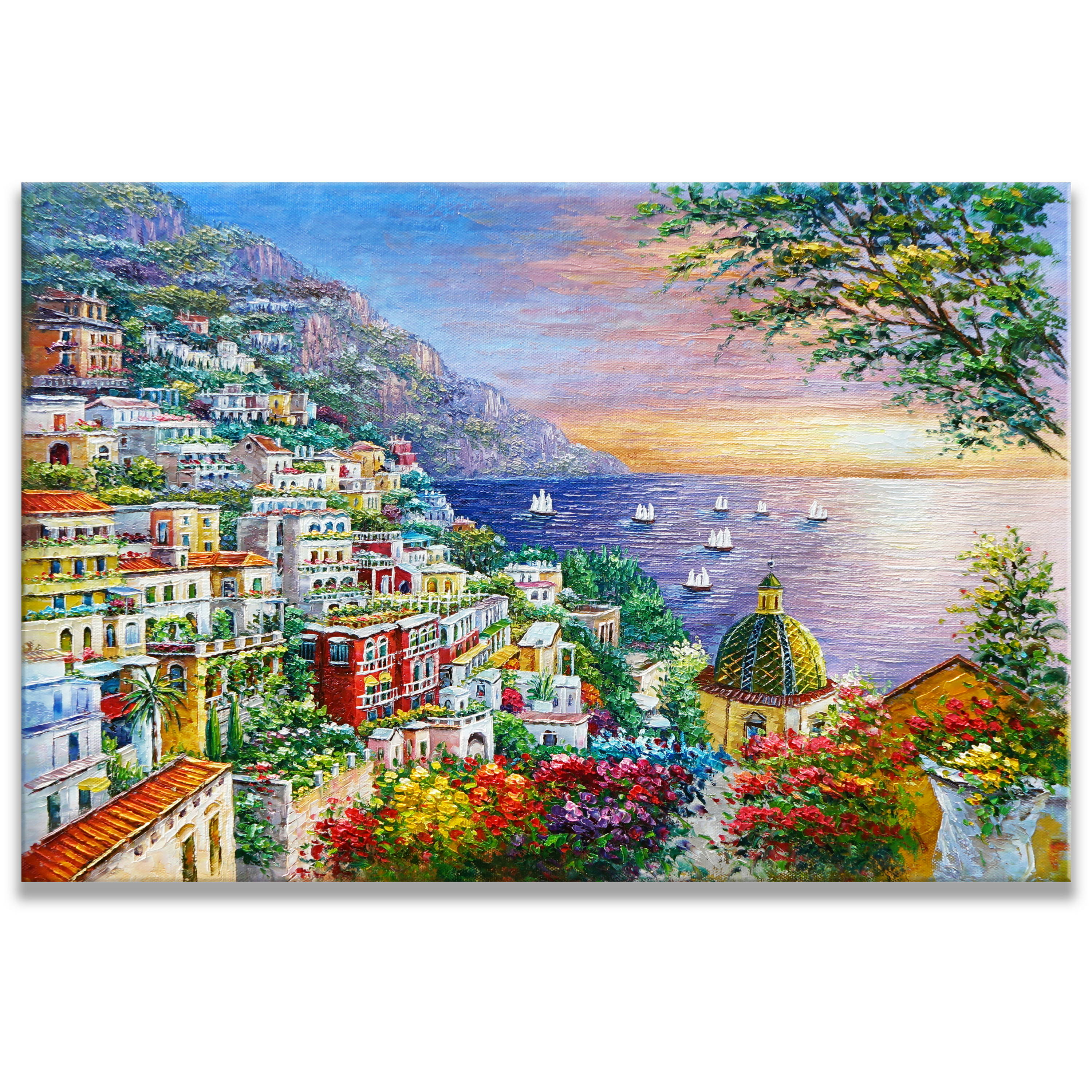 Dipinto che raffigura la bellissima Positano