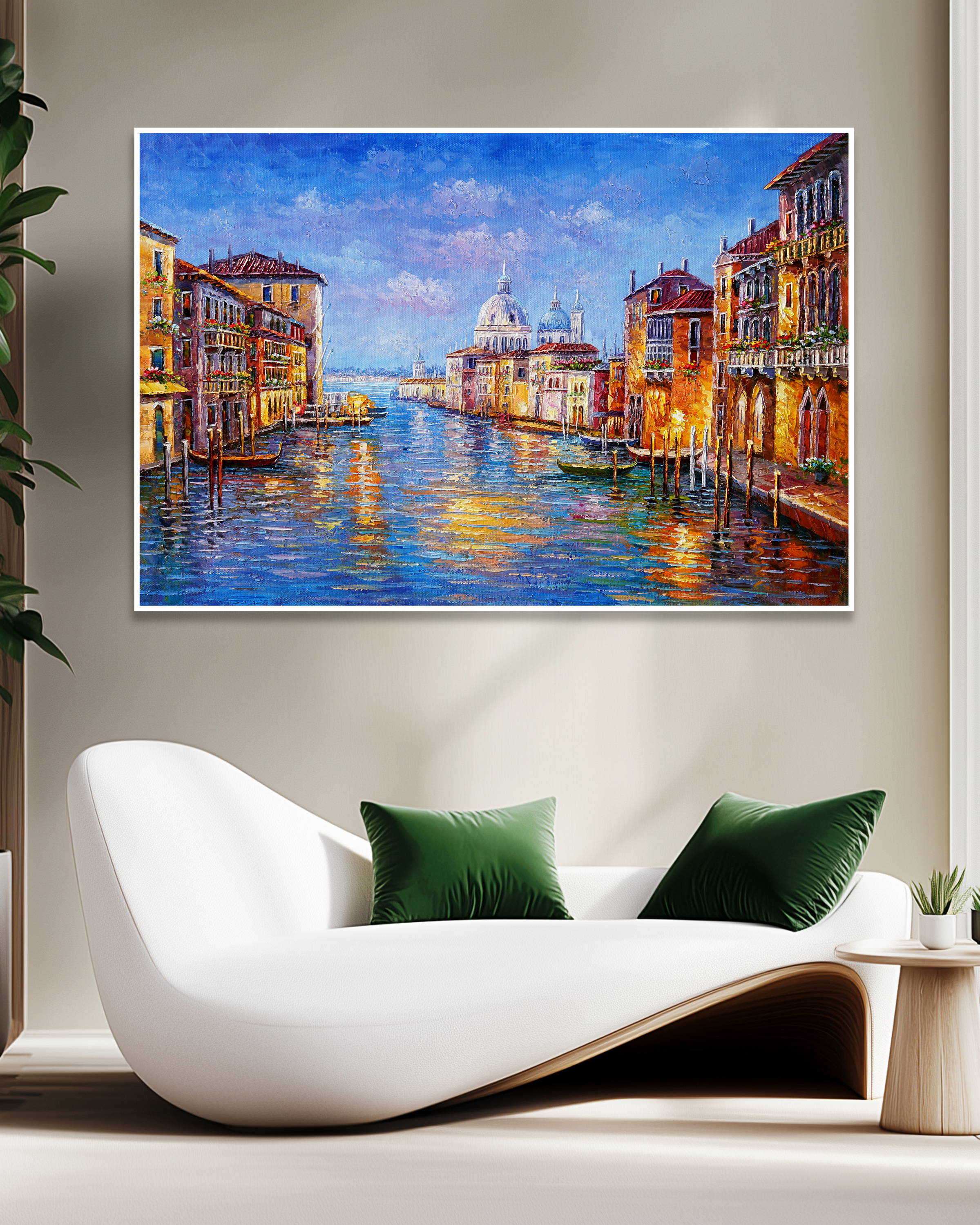 Dipinto a mano Canale Veneziano 75x115cm