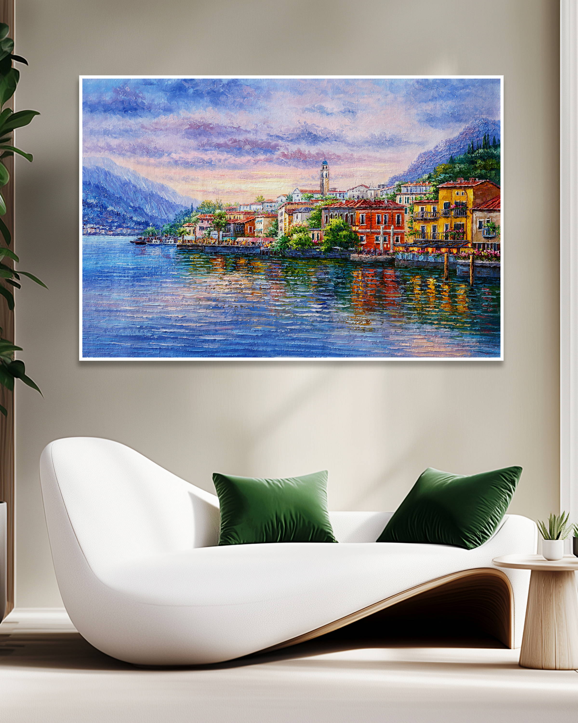 Dipinto a mano Limone del Garda 75x115cm