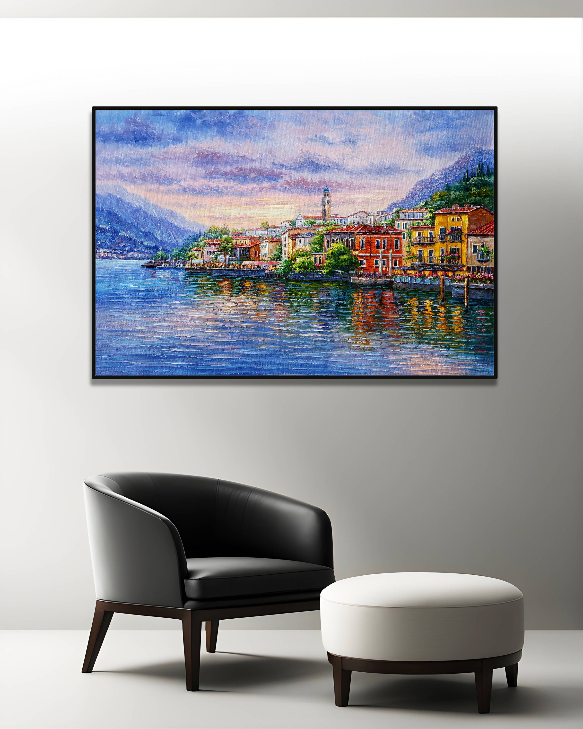 Dipinto a mano Limone del Garda 75x115cm